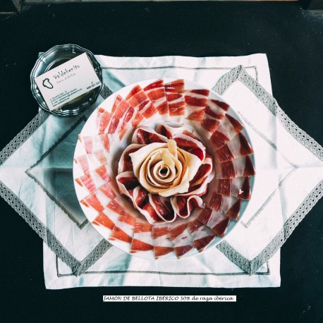 Bandeja 100g de Jamón Ibérico de Bellota "Valdebenito" cortado a cuchillo